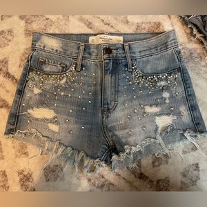 Abercrombie high waisted shorts with bling